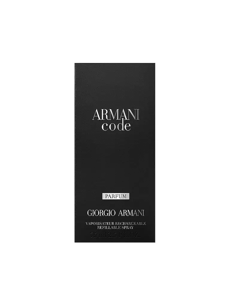 GIORGIO ARMANI Code Parfum 75 ml Nachfullbar keine Farbe